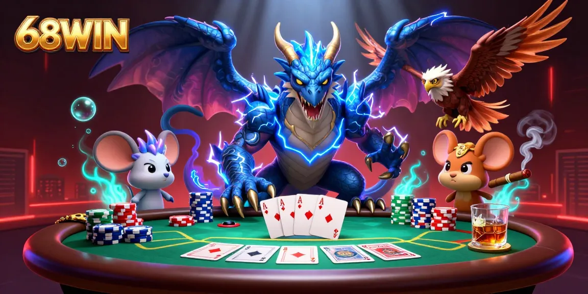 Experience thrilling poker action and excitement with 68WIN's electrifying gaming scene.