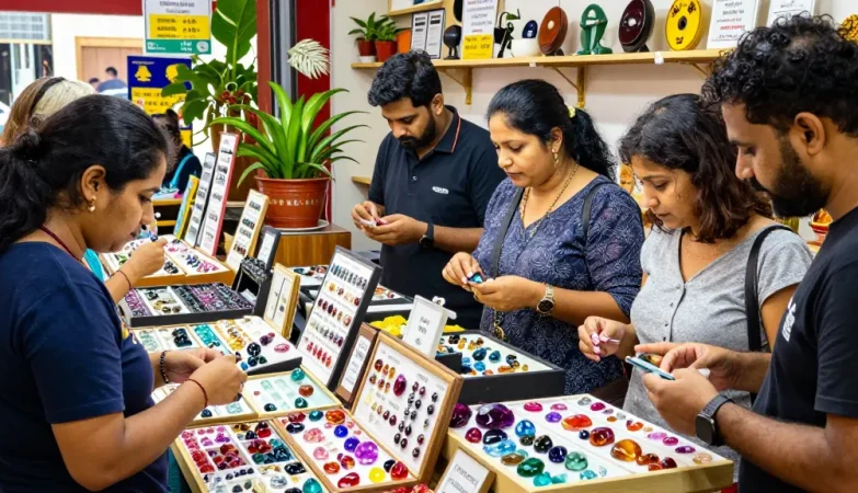 Explore high-quality gemstones at https://www.mygemspot.com in a vibrant marketplace.